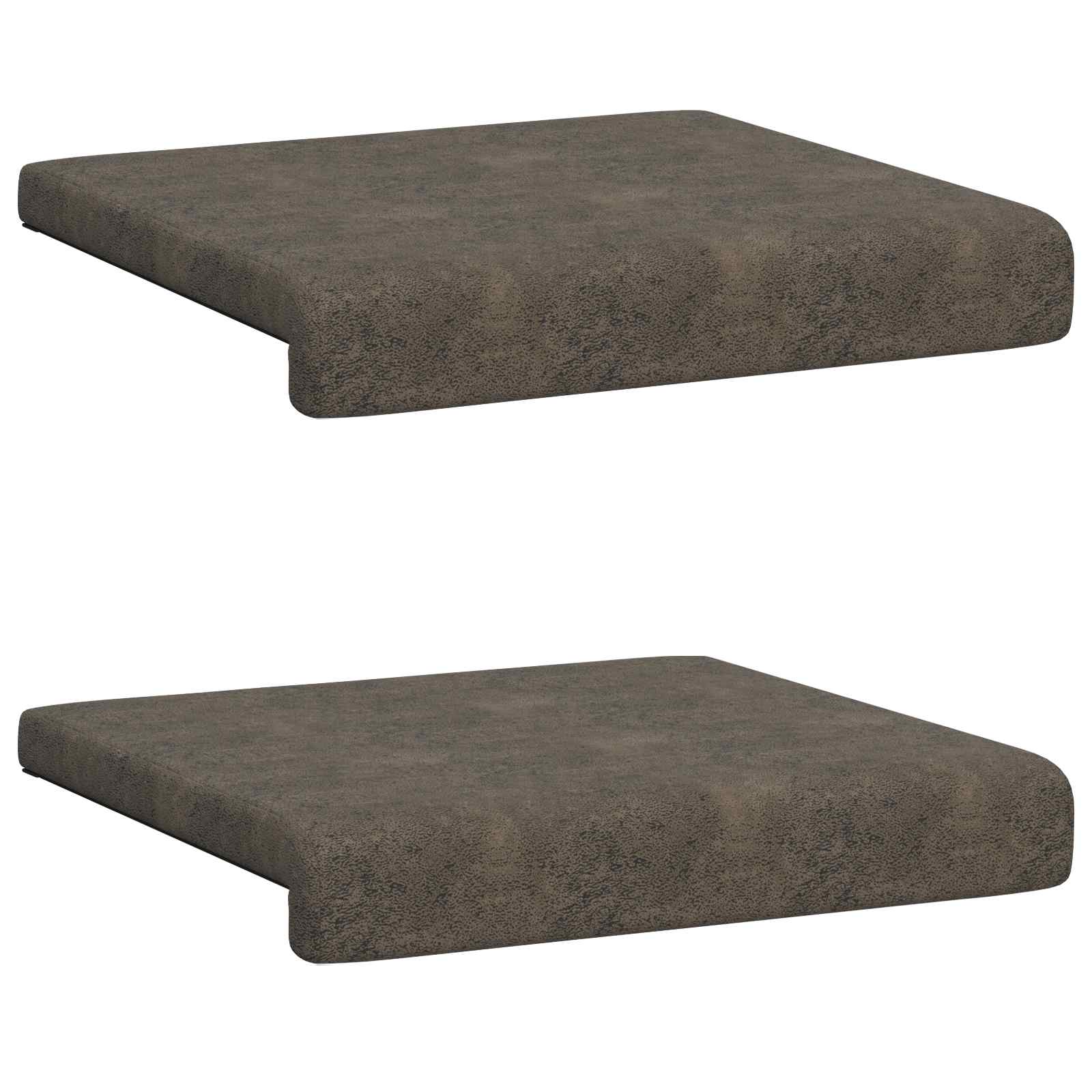 Bankkussen 2 pcs Faux Suède Stof Donkergrijs Diepte 35 cm image 6