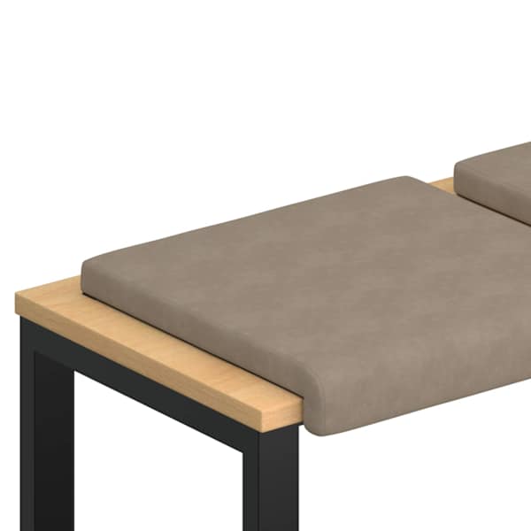 vidaXL Pingipadja 2 tk Mikrofiiber Pruunikashall S&uuml;gavus 35 cm
