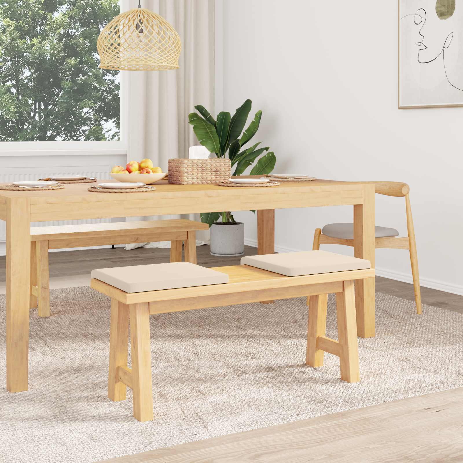 Bankkussen 2 pcs Microvezel Beige Diepte 35 cm image 3