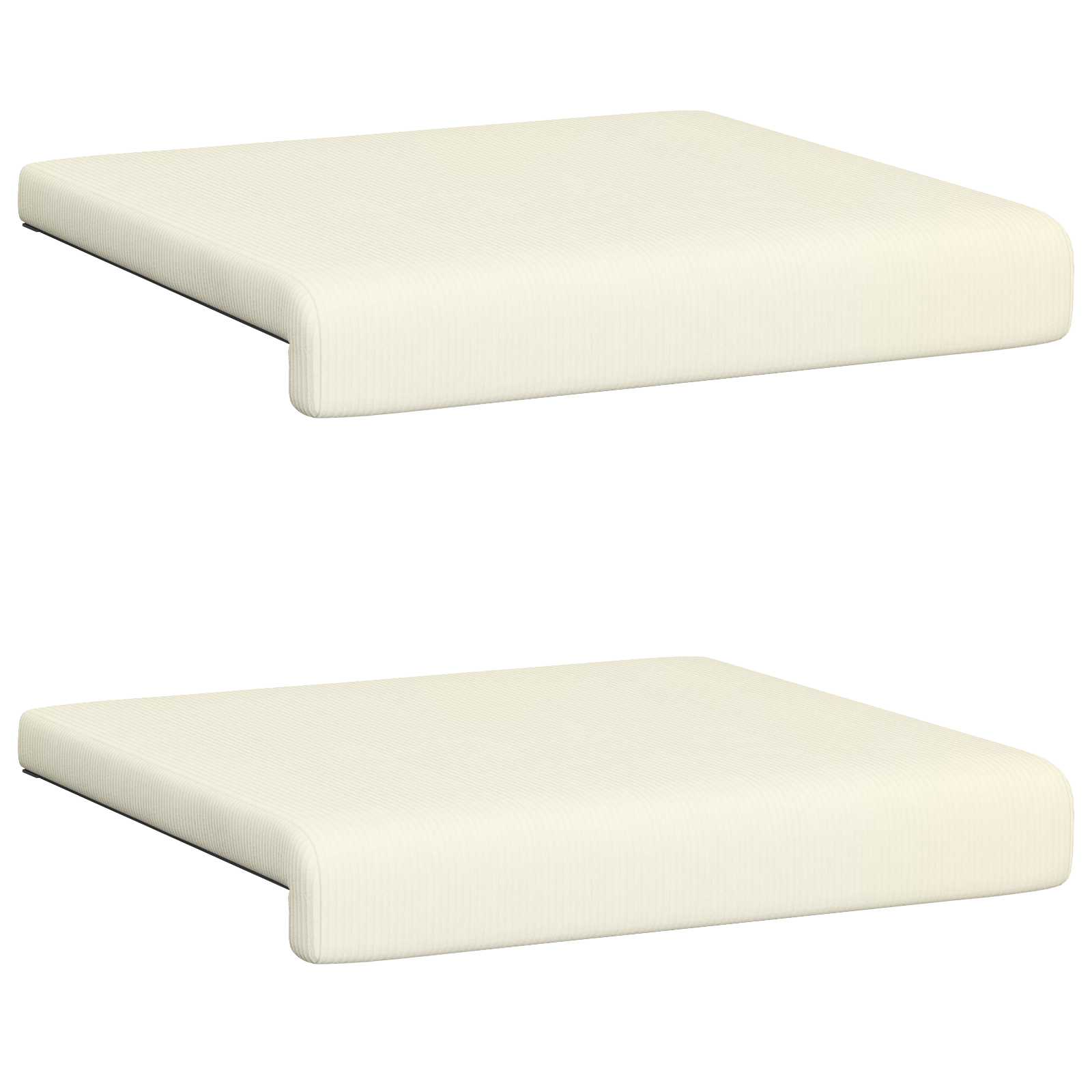 Bankkussen 2 pcs corduroy Crèmekleurig Diepte 35 cm image 6