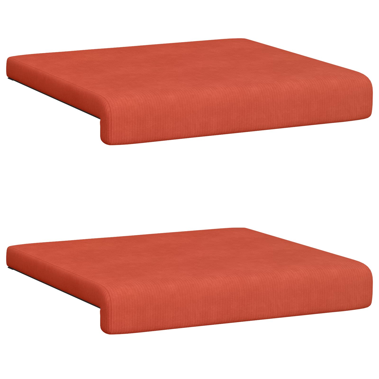 Bankkussen 2 pcs corduroy Rood-oranje Diepte 35 cm image 6