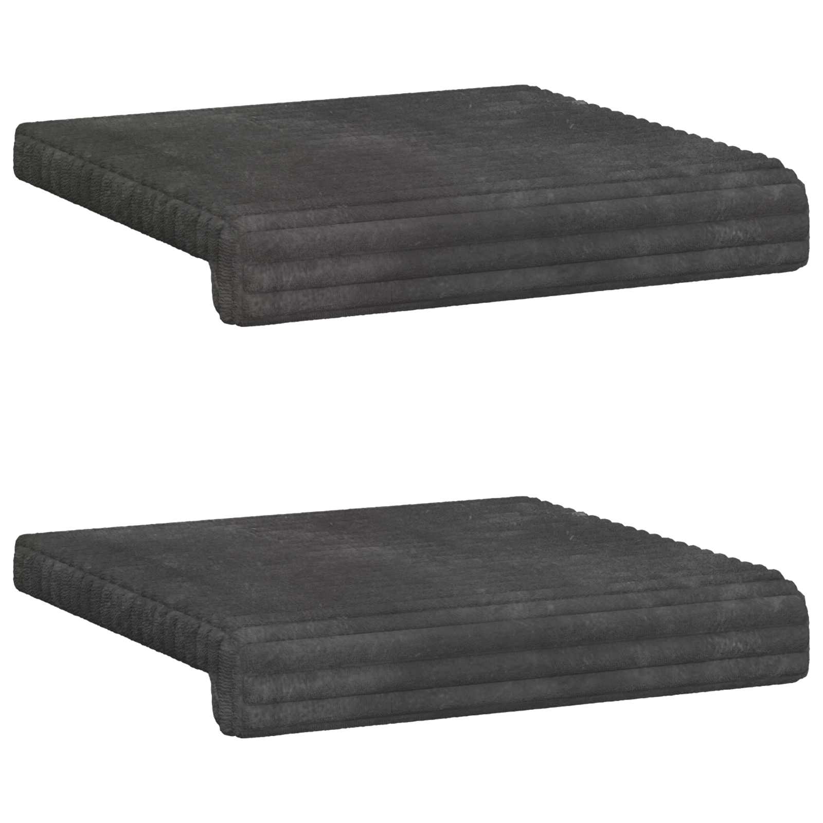 Bankkussen 2 pcs Pluche Corduroy Donkergrijs Diepte 35 cm image 6