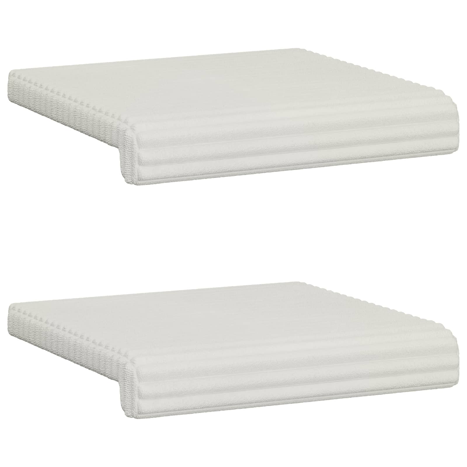 Bankkussen 2 pcs Pluche Corduroy Crèmekleurig Diepte 35 cm image 6