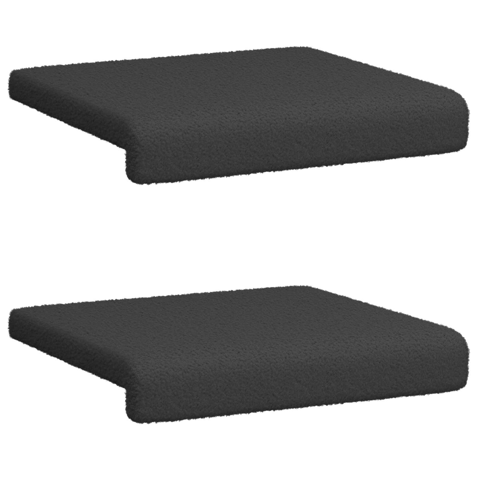 Bankkussen 2 pcs Sherpa Stof Donkergrijs Diepte 35 cm image 6