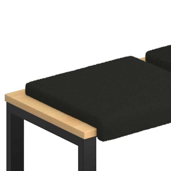 vidaXL Pingipadja 2 tk Sherpa Kangas Must S&uuml;gavus 35 cm