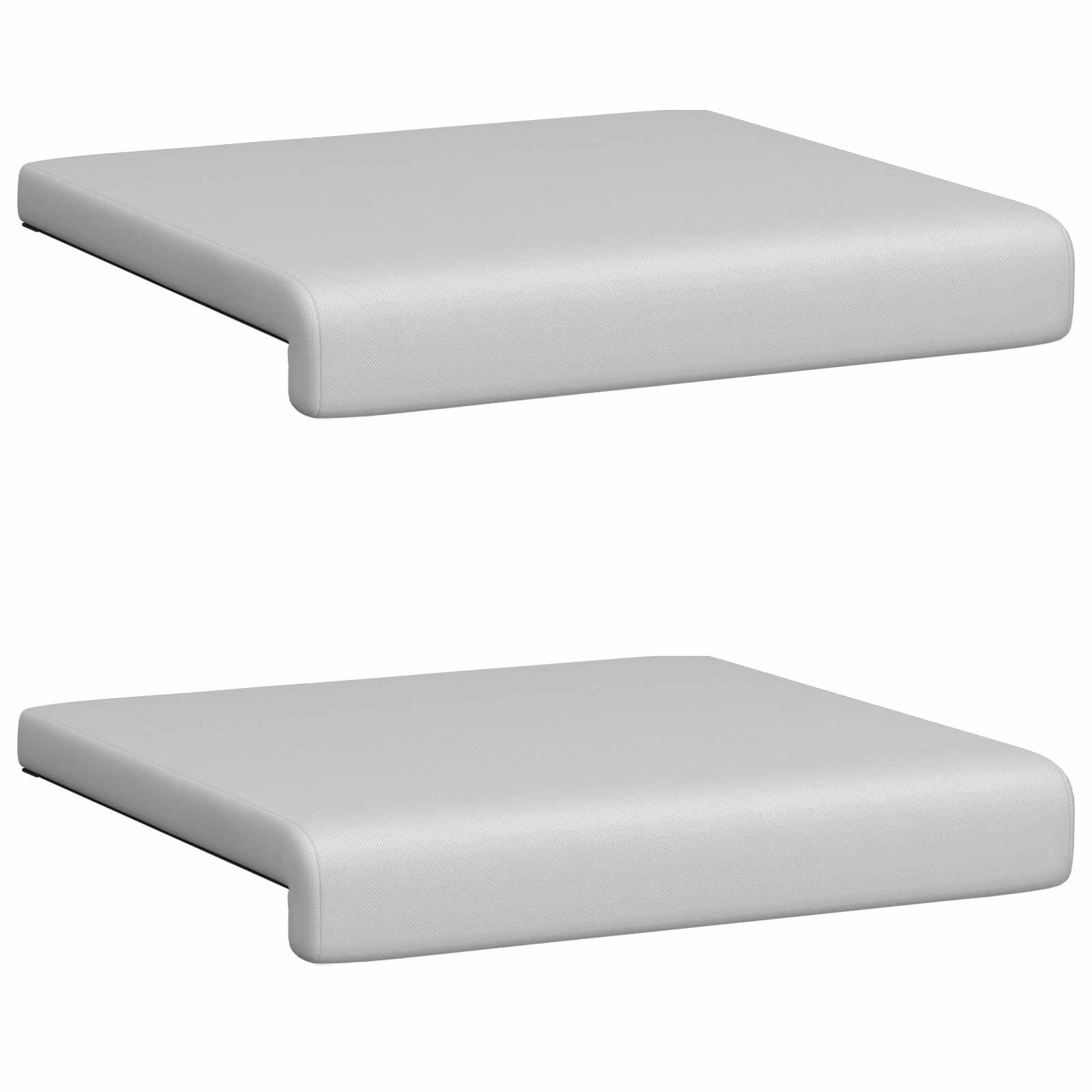 Bankkussen 2 pcs Textured Velvet Lichtgrijs Diepte 35 cm image 6
