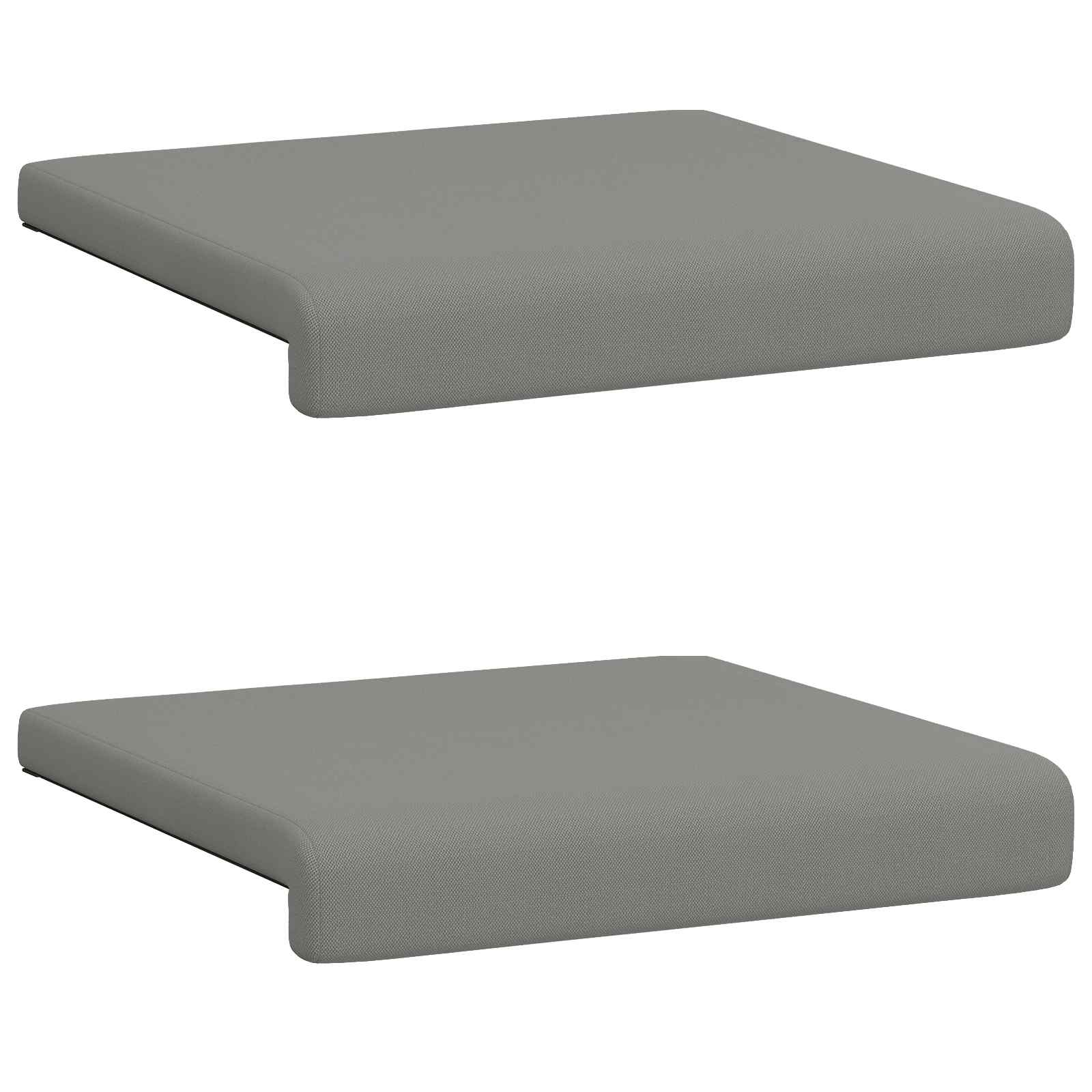 Bankkussen 2 pcs Textured Velvet Donkergrijs Diepte 35 cm image 6