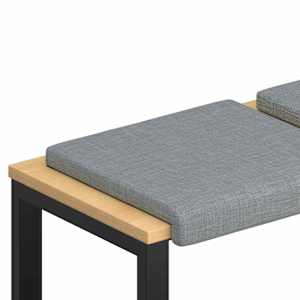 vidaXL Pingipadja 4 tk kangas Helehall S&uuml;gavus 35 cm