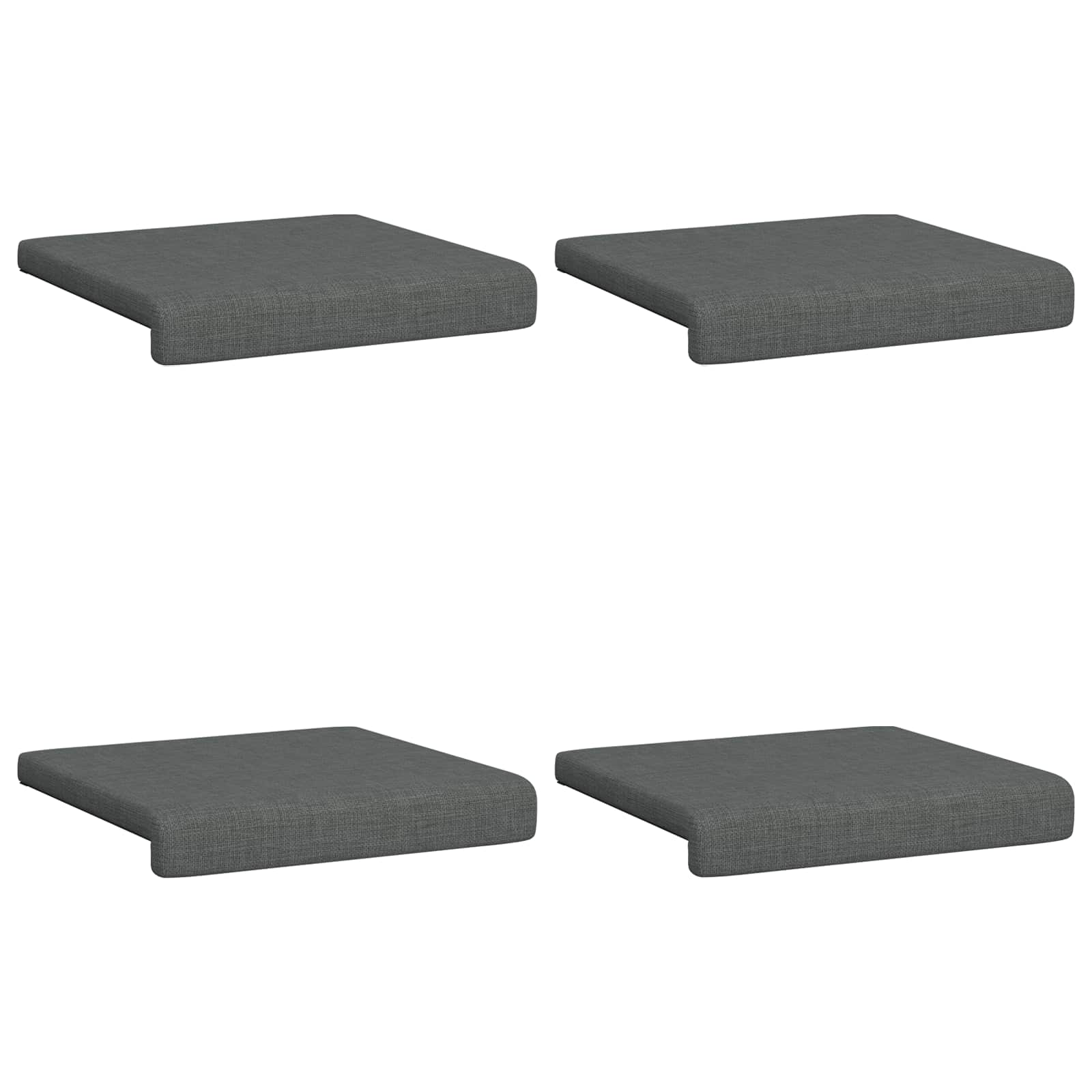 Bankkussen 4 pcs Stof Donkergrijs Diepte 35 cm image 6