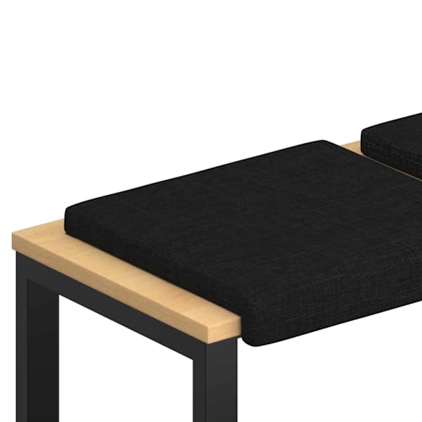vidaXL Pingipadja 4 tk kangas Must S&uuml;gavus 35 cm