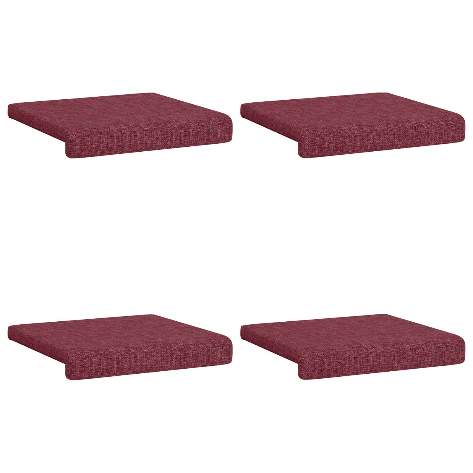 Bankkussen 4 pcs Stof Wijnrood Diepte 35 cm image 6