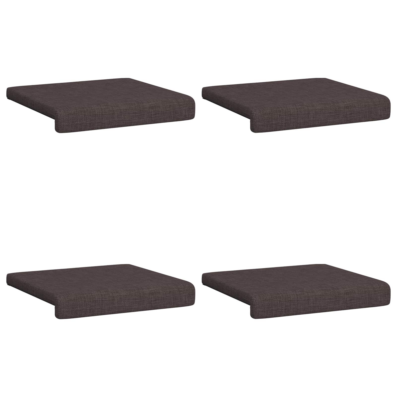 Bankkussen 4 pcs Stof Donkerbruin Diepte 35 cm image 6