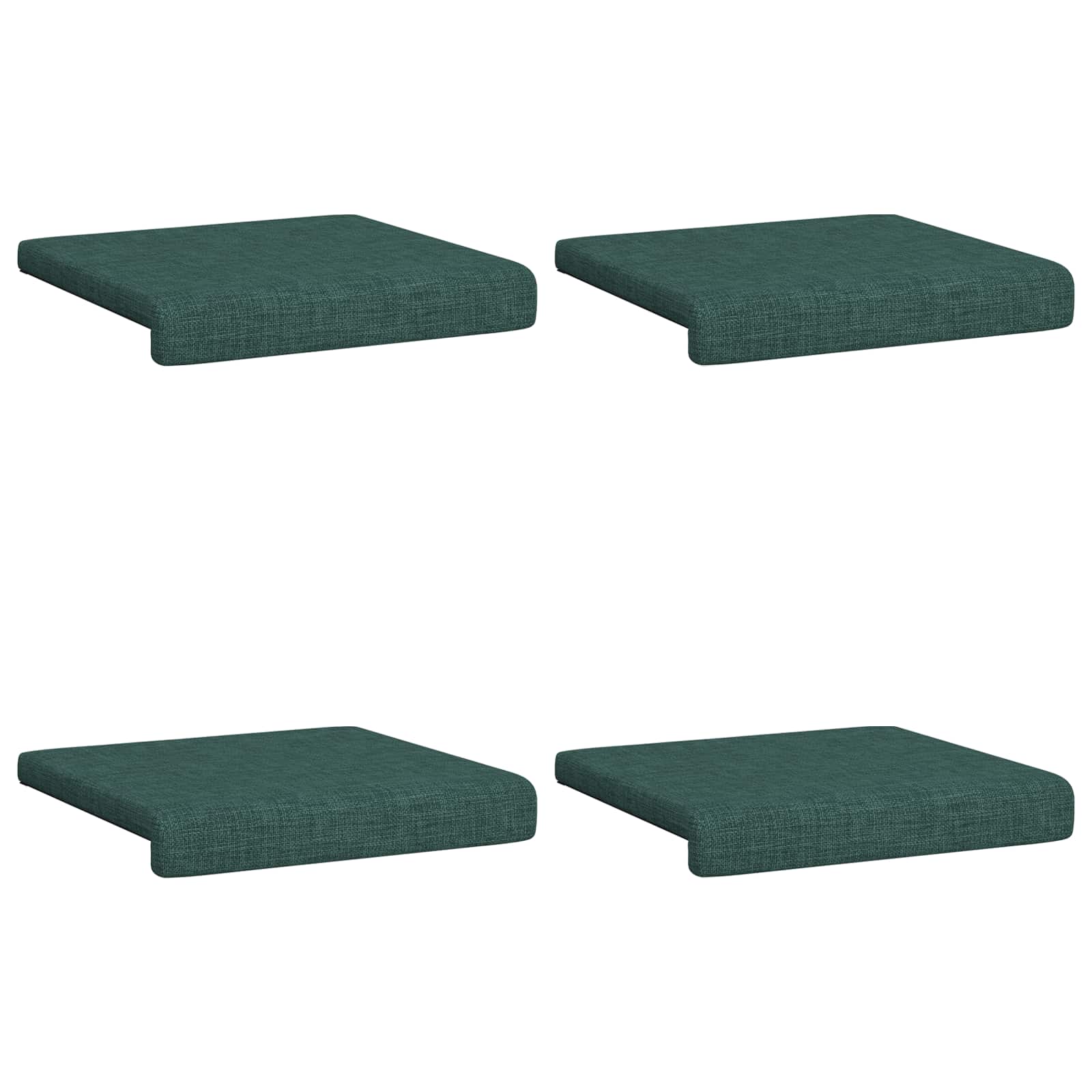 Bankkussen 4 pcs Stof Donkergroen Diepte 35 cm image 6