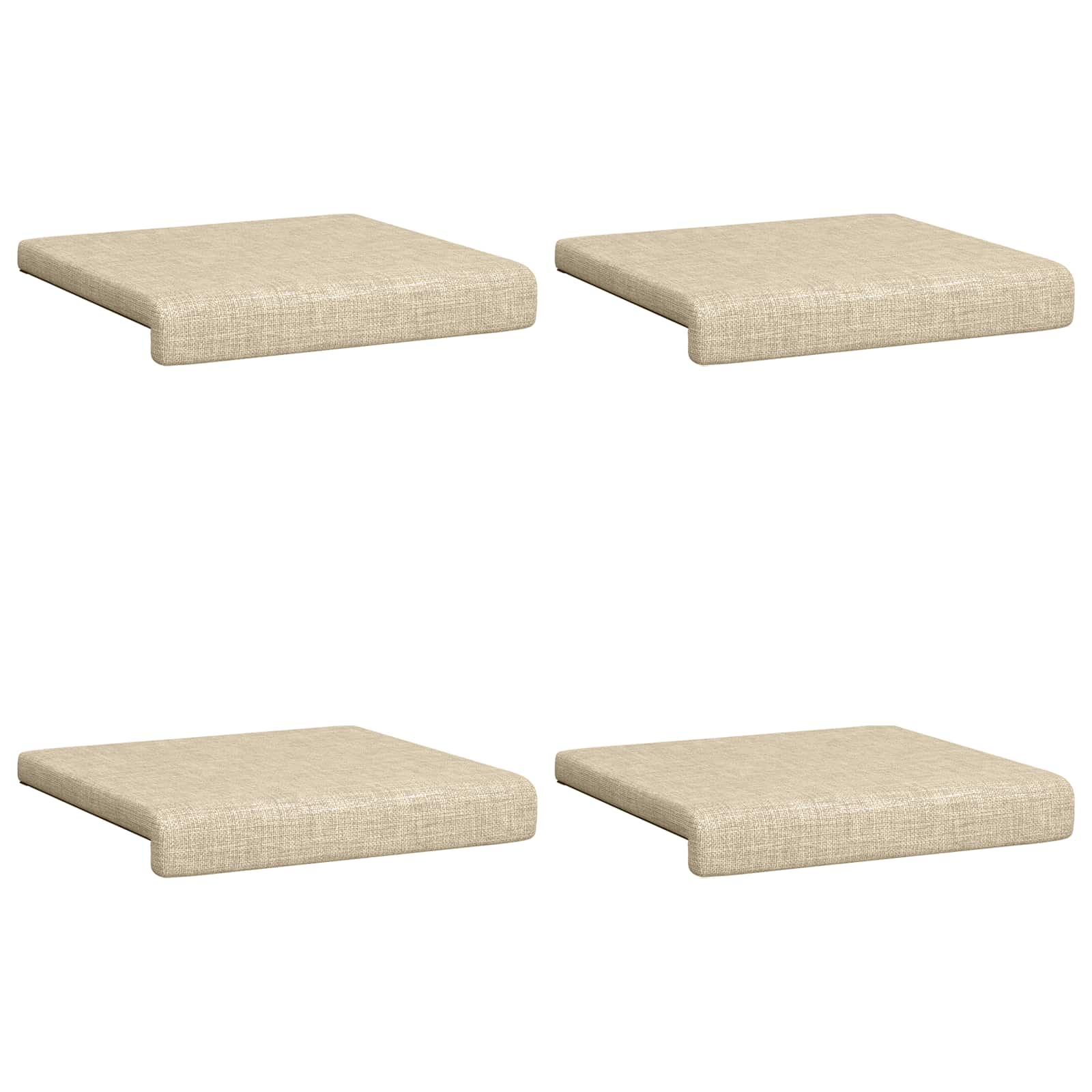 Bankkussen 4 pcs Stof Crèmekleurig Diepte 35 cm image 6