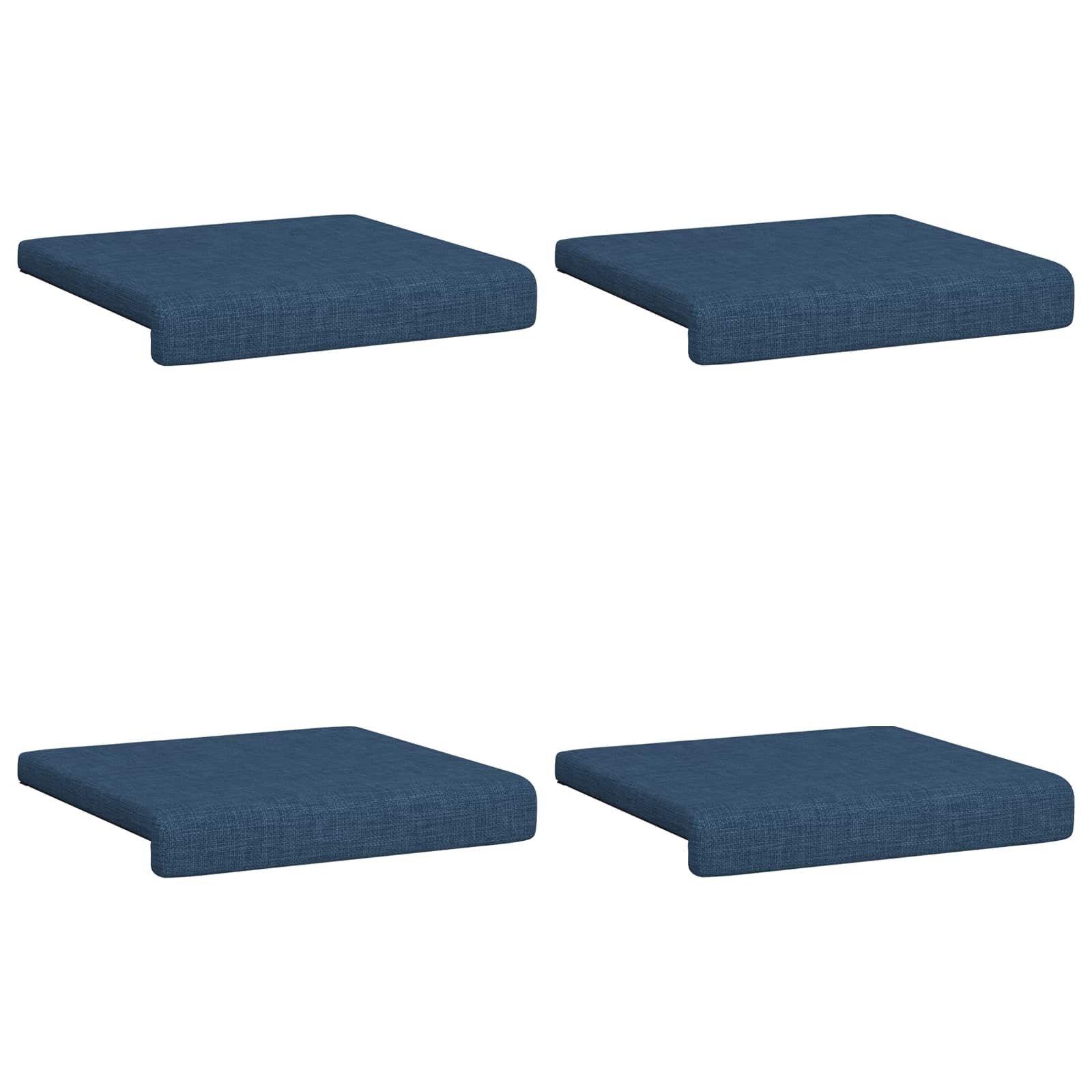 Bankkussen 4 pcs Stof Blauw Diepte 35 cm image 6