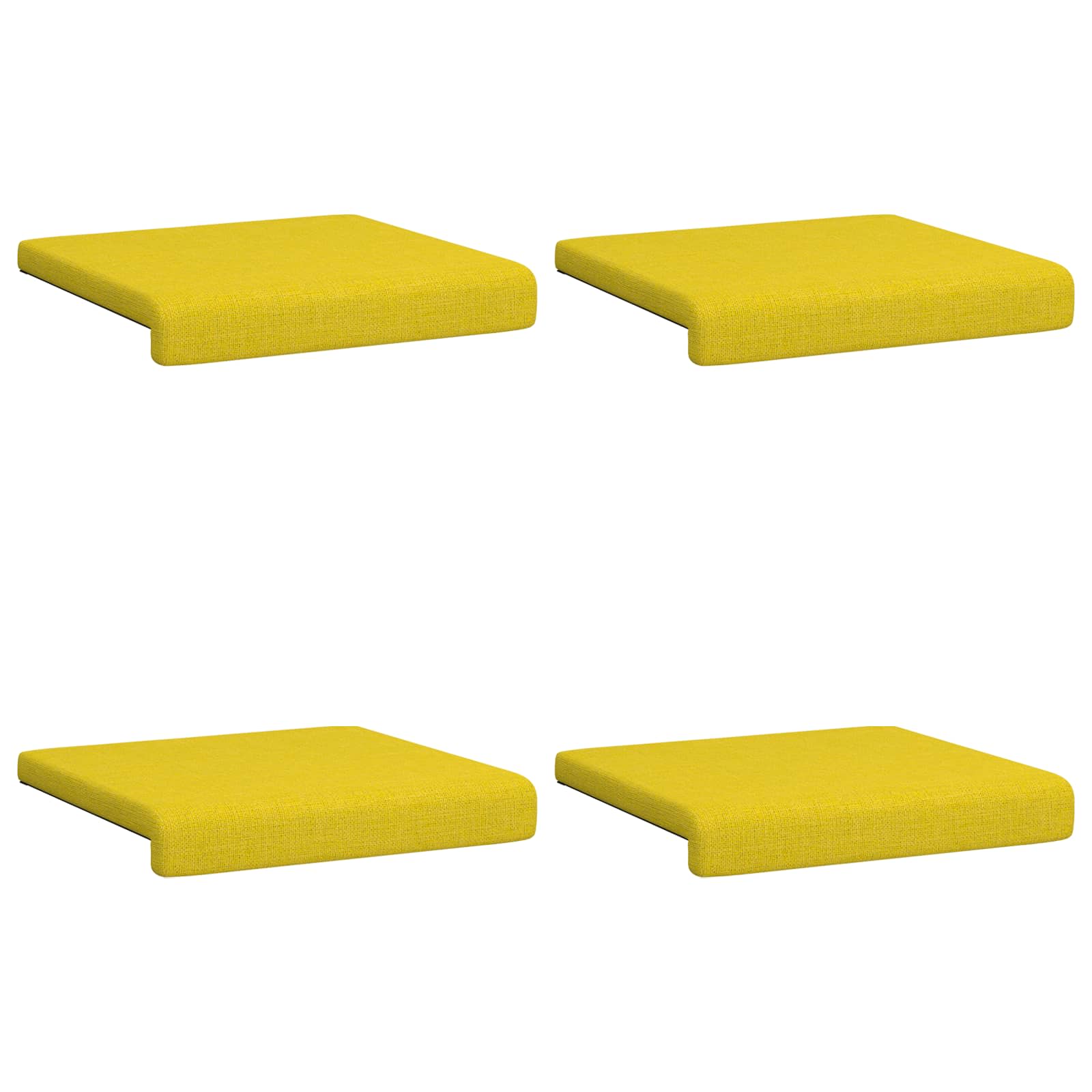 Bankkussen 4 pcs Stof Lichtgeel Diepte 35 cm image 6