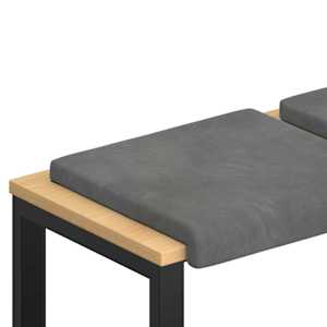 vidaXL Pingipadja 4 tk Samet Tumehall S&uuml;gavus 35 cm