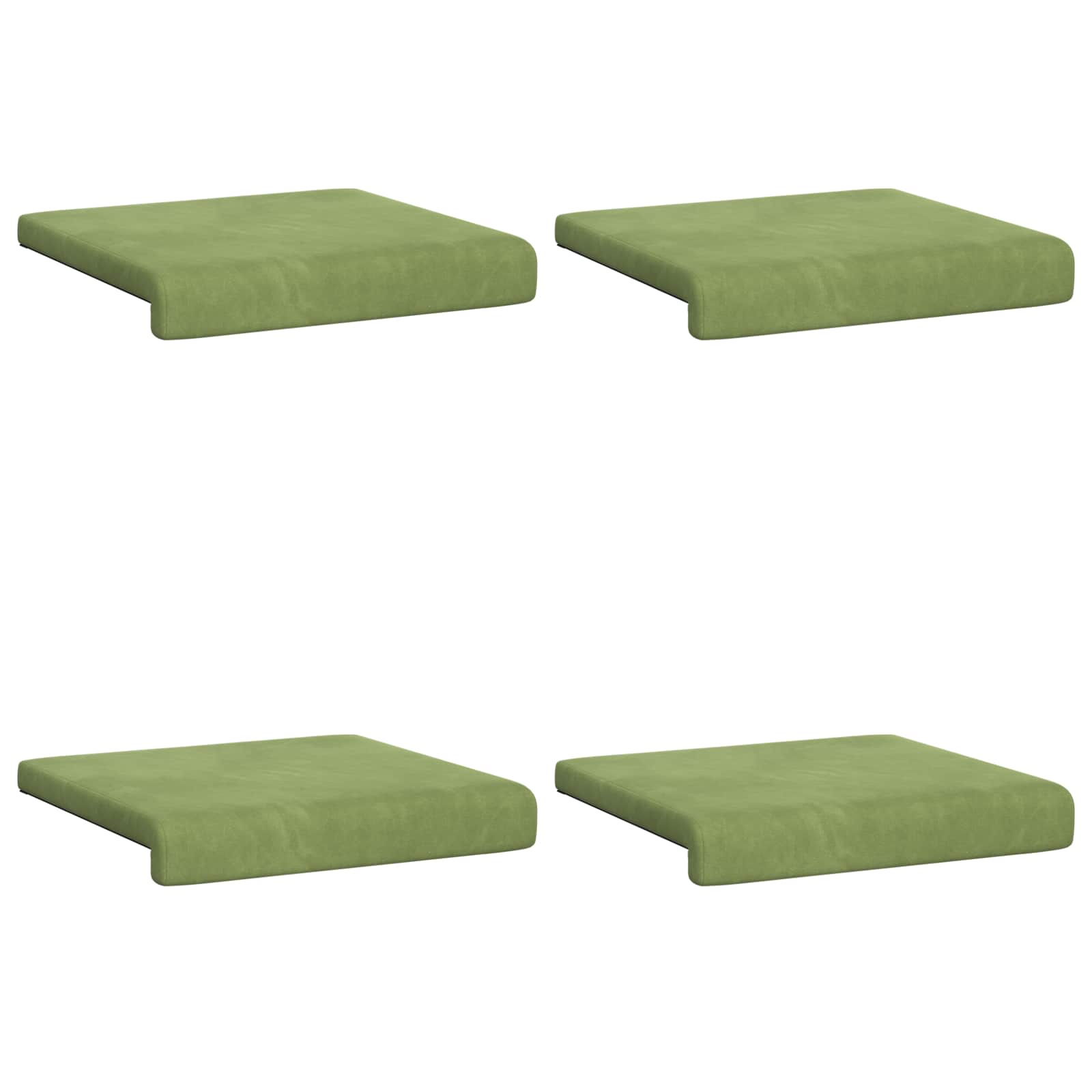 Bankkussen 4 pcs fluweel Lichtgroen Diepte 35 cm image 6