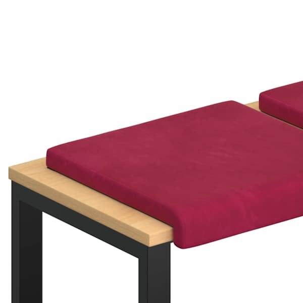 vidaXL Pingipadja 4 tk Samet Veinpunane S&uuml;gavus 35 cm