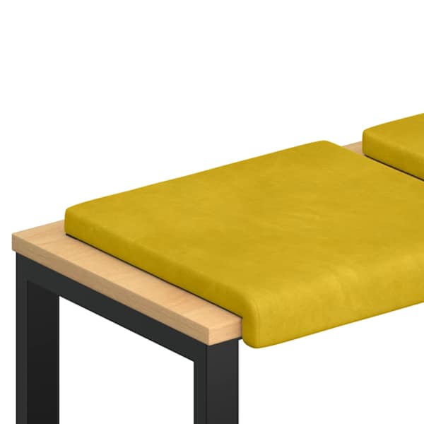 vidaXL Pingipadja 4 tk Samet Kollane S&uuml;gavus 35 cm