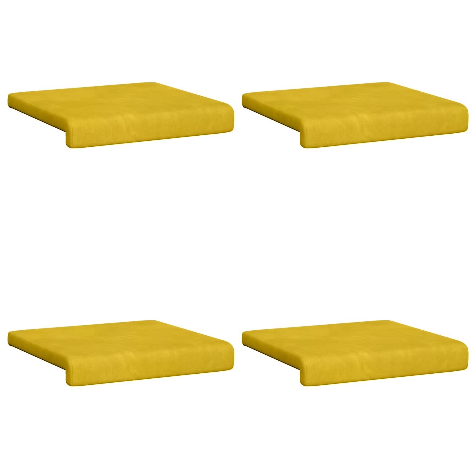 Bankkussen 4 pcs fluweel Geel Diepte 35 cm image 6