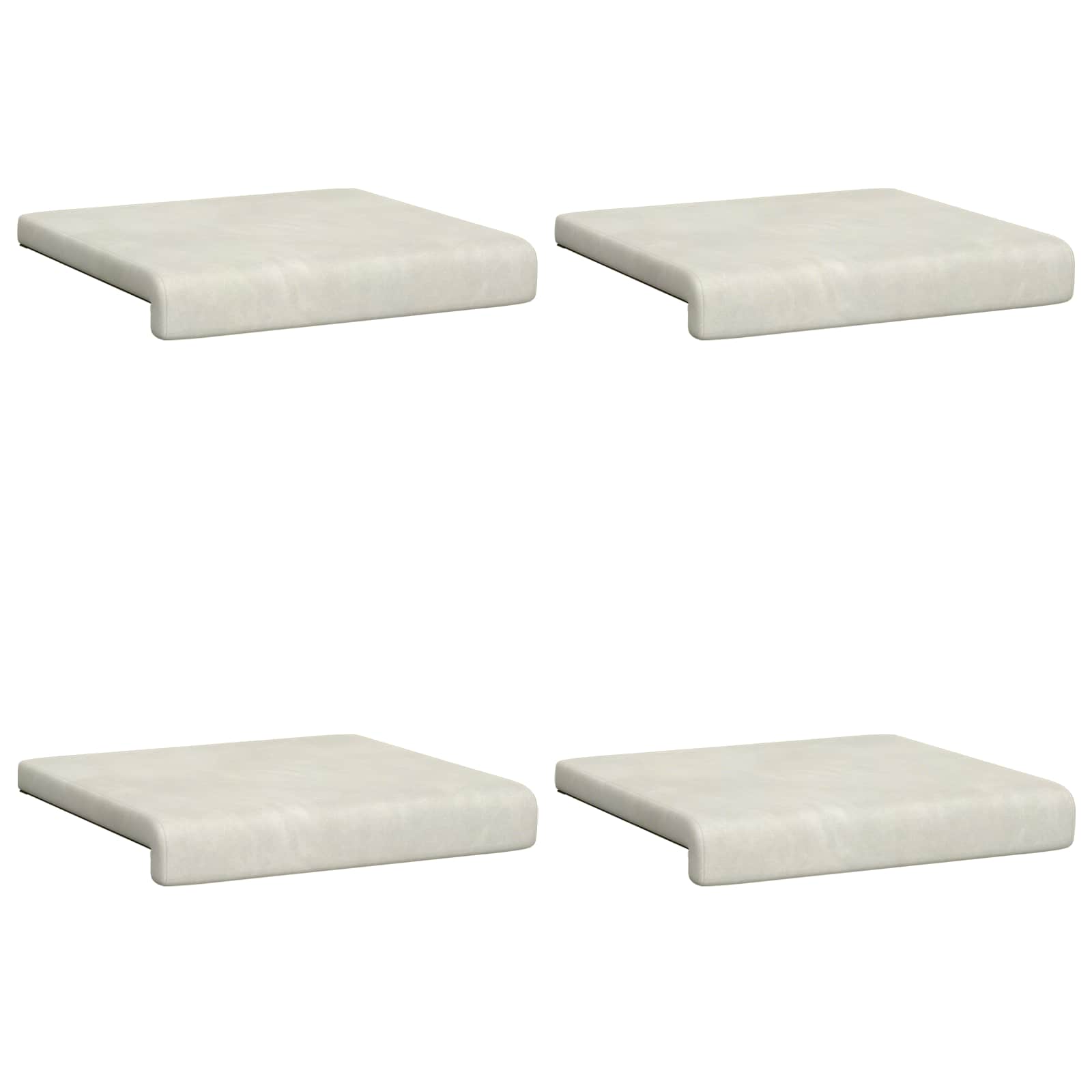 Bankkussen 4 pcs fluweel Crèmekleurig Diepte 35 cm image 6