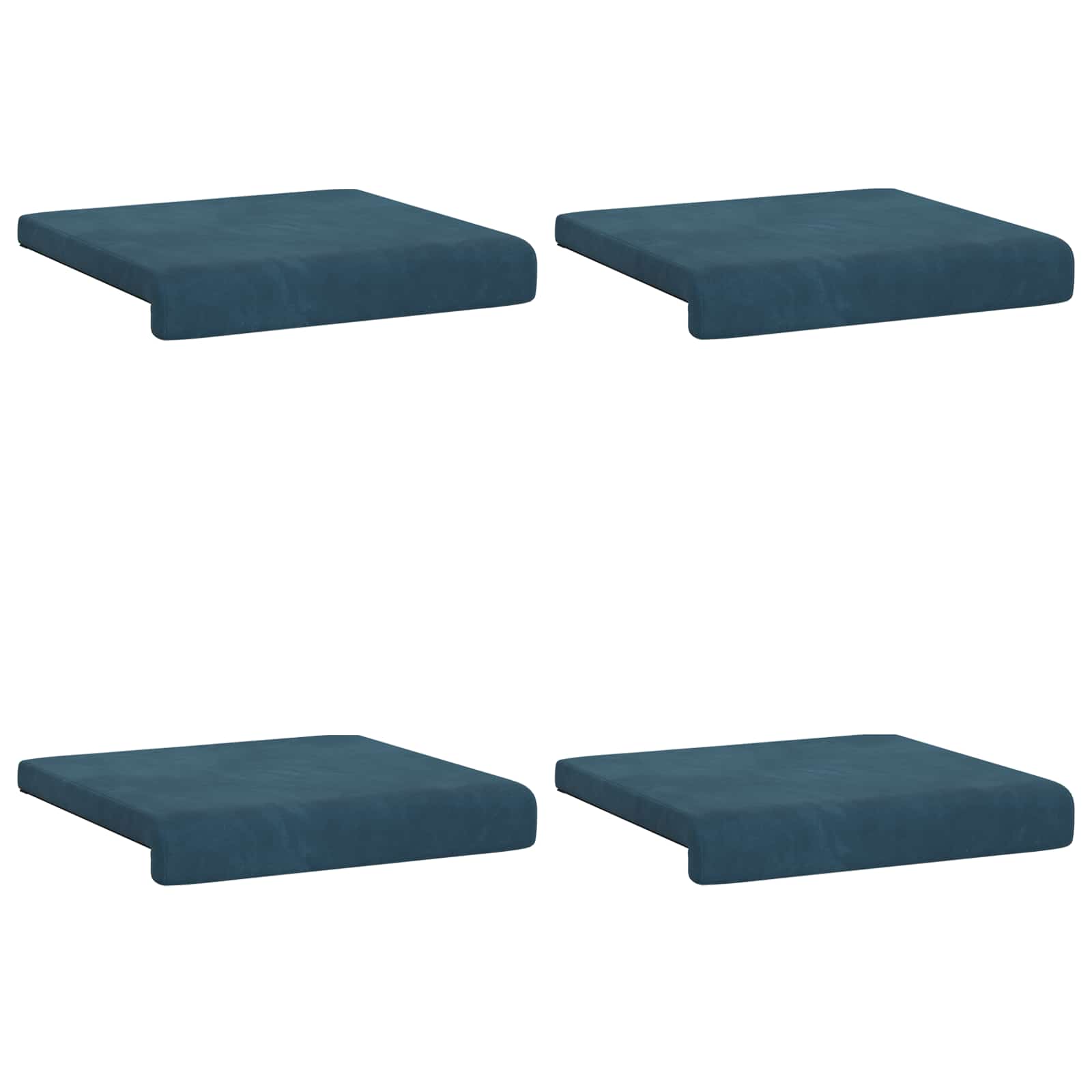 Bankkussen 4 pcs fluweel Blauw Diepte 35 cm image 6