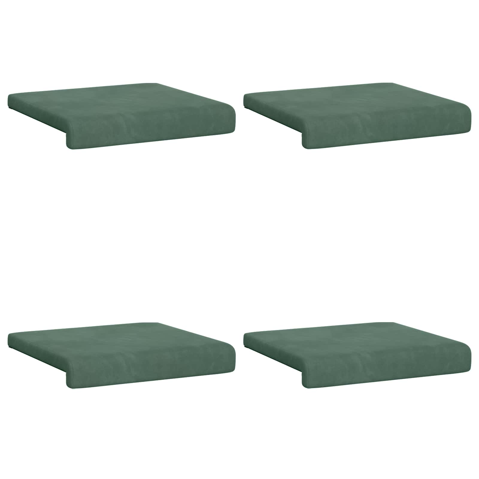 Bankkussen 4 pcs fluweel Zeegroen Diepte 35 cm image 6