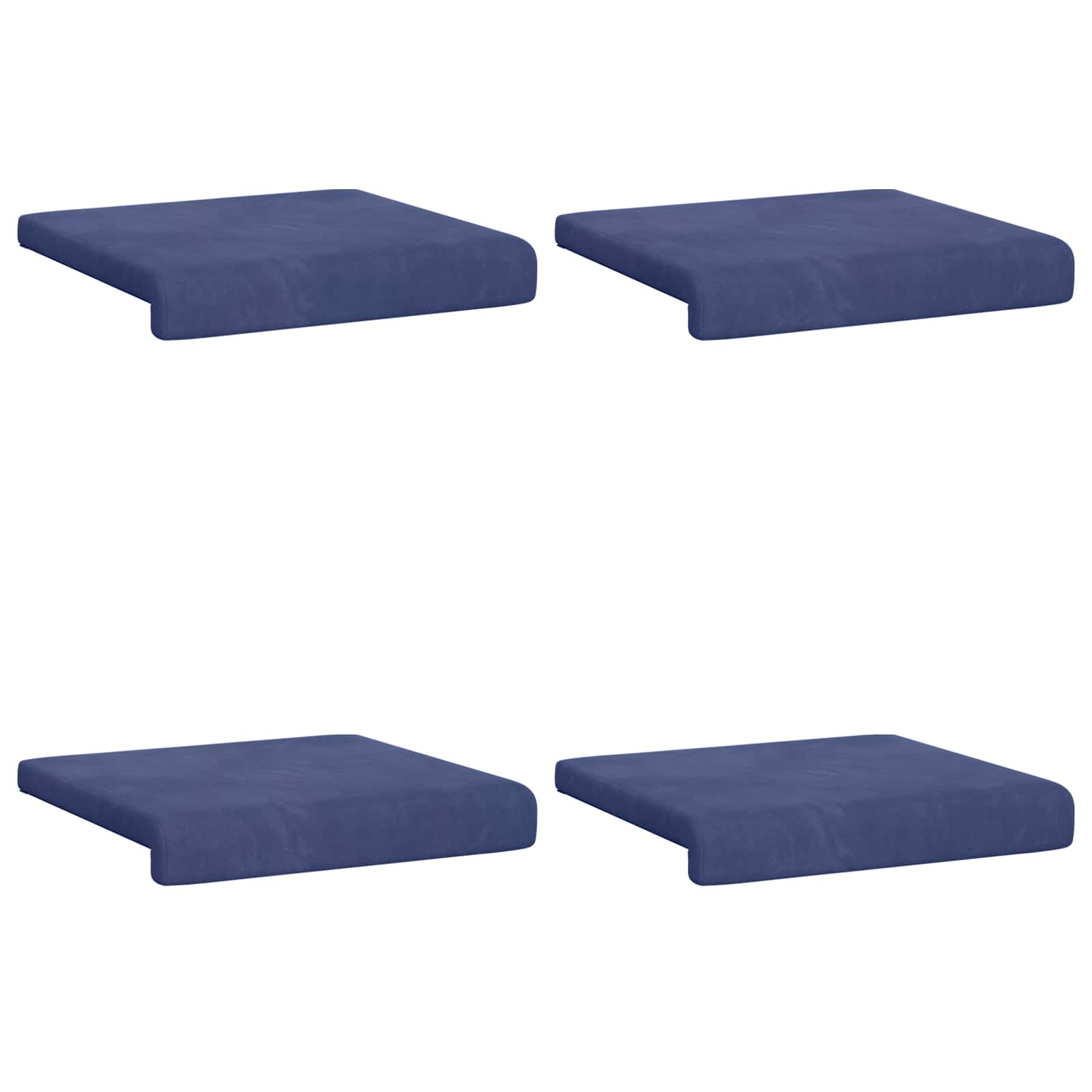Bankkussen 4 pcs fluweel Politieblauw Diepte 35 cm image 6
