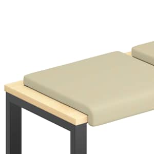 vidaXL Pingipadja 4 tk Kunstnahk Kreemjas S&uuml;gavus 35 cm
