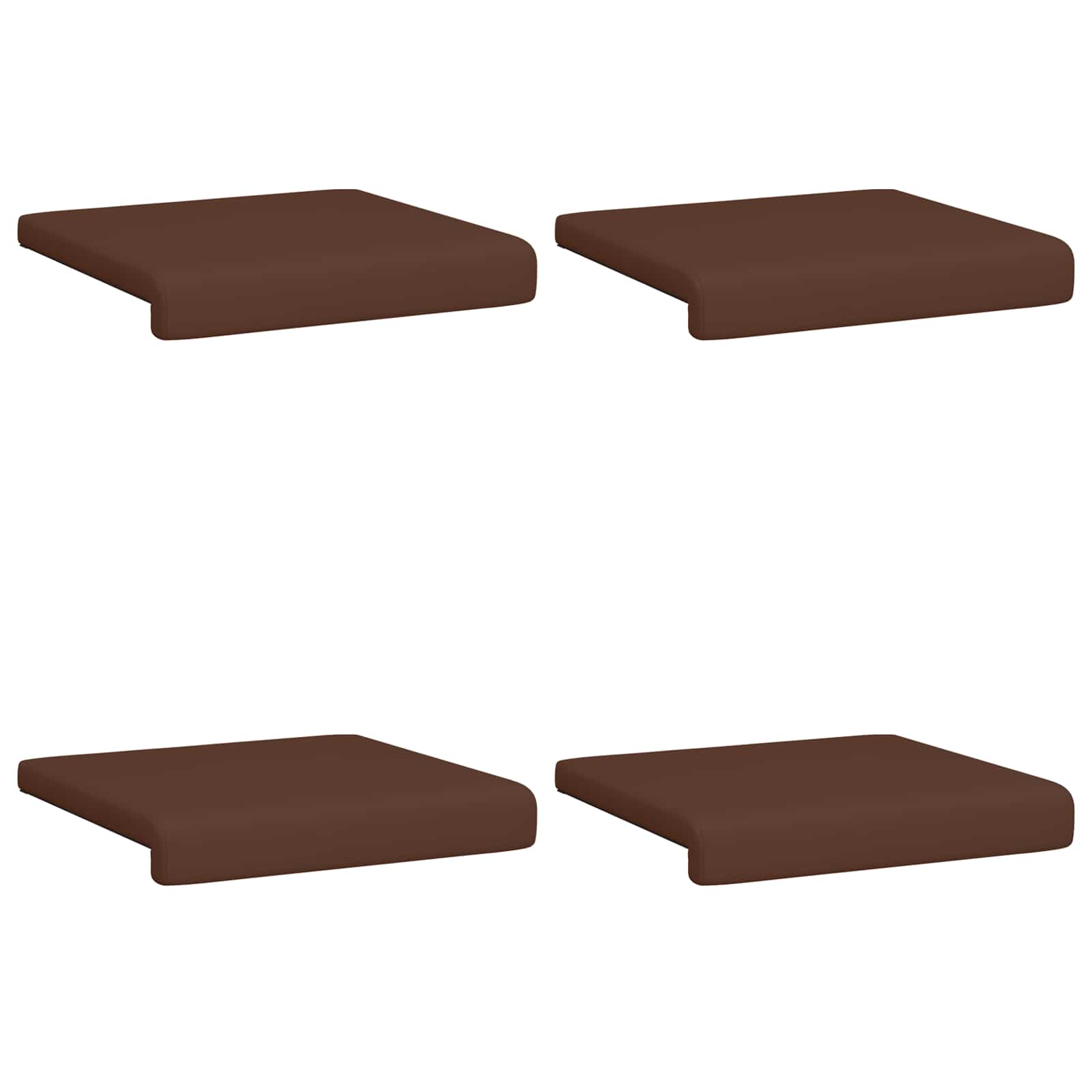 Bankkussen 4 pcs Kunstleer Bruin Diepte 35 cm image 6