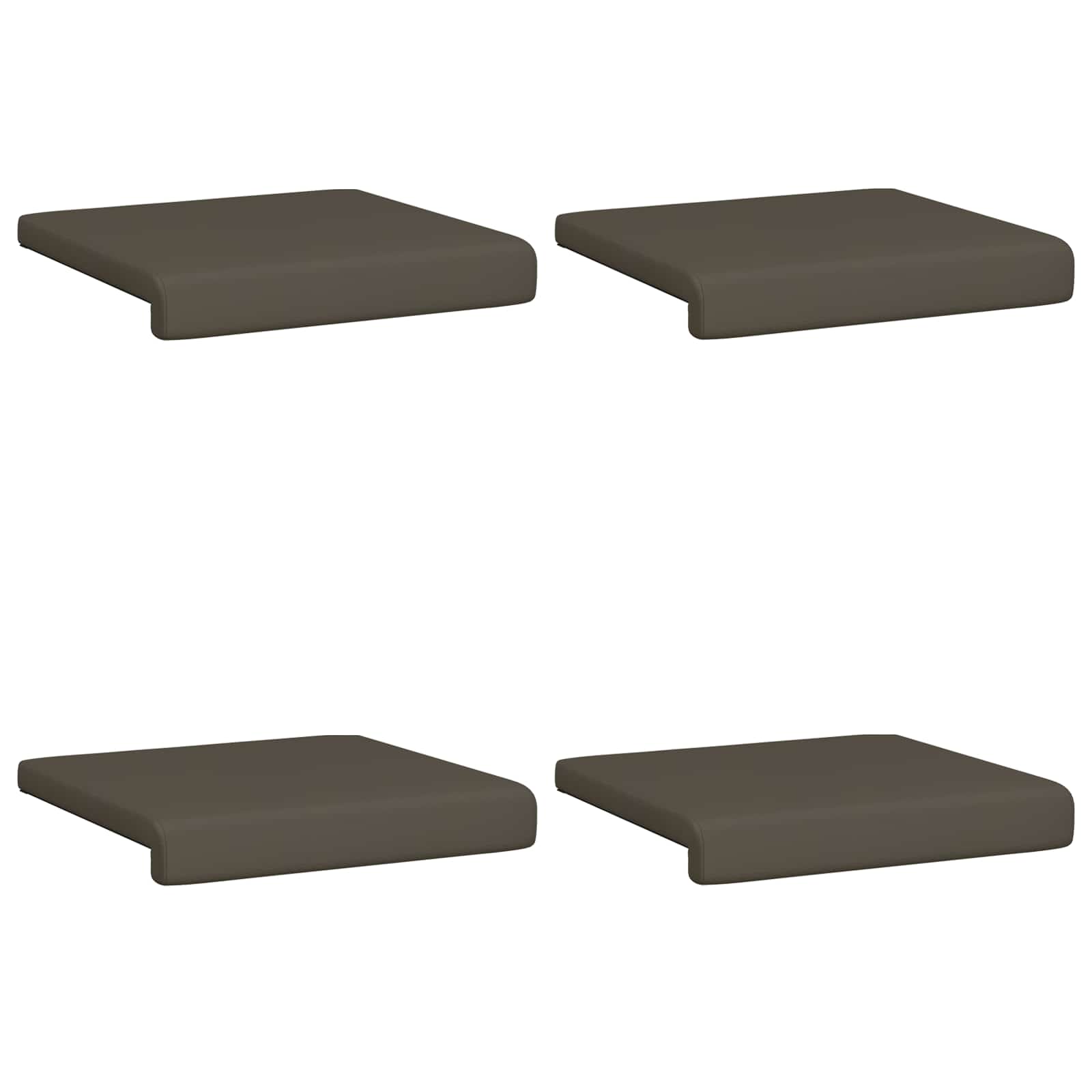 Bankkussen 4 pcs Kunstleer Grijs Diepte 35 cm image 6