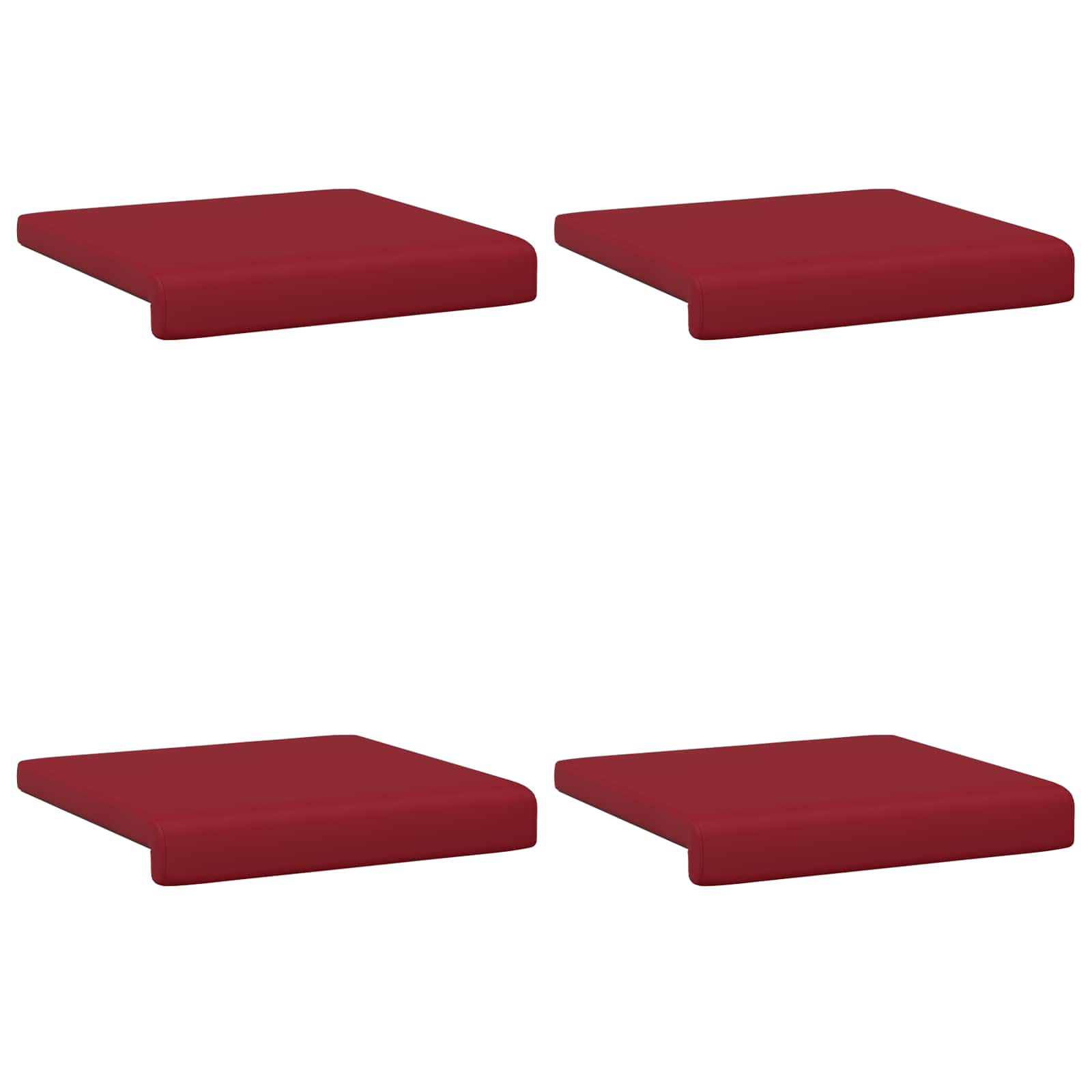 Bankkussen 4 pcs Kunstleer Wijnrood Diepte 35 cm image 6