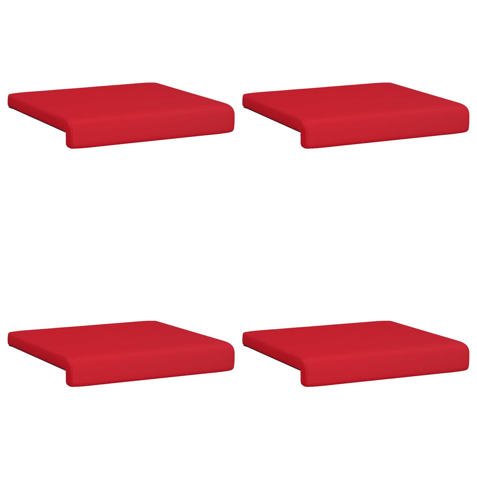 Bankkussen 4 pcs Kunstleer Rood Diepte 35 cm image 6
