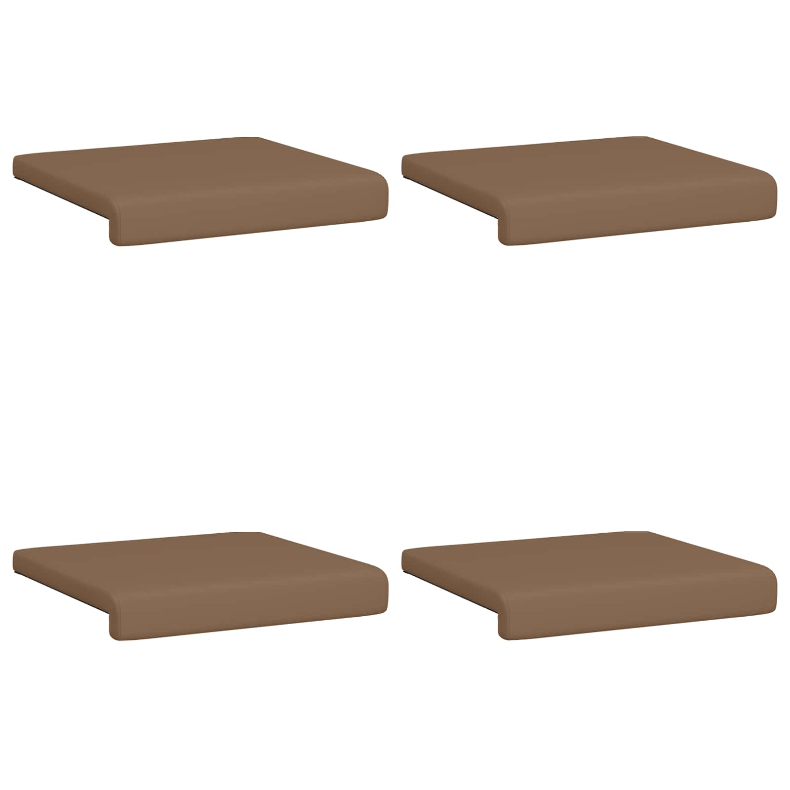 Bankkussen 4 pcs Kunstleer Cappuccino Diepte 35 cm image 6