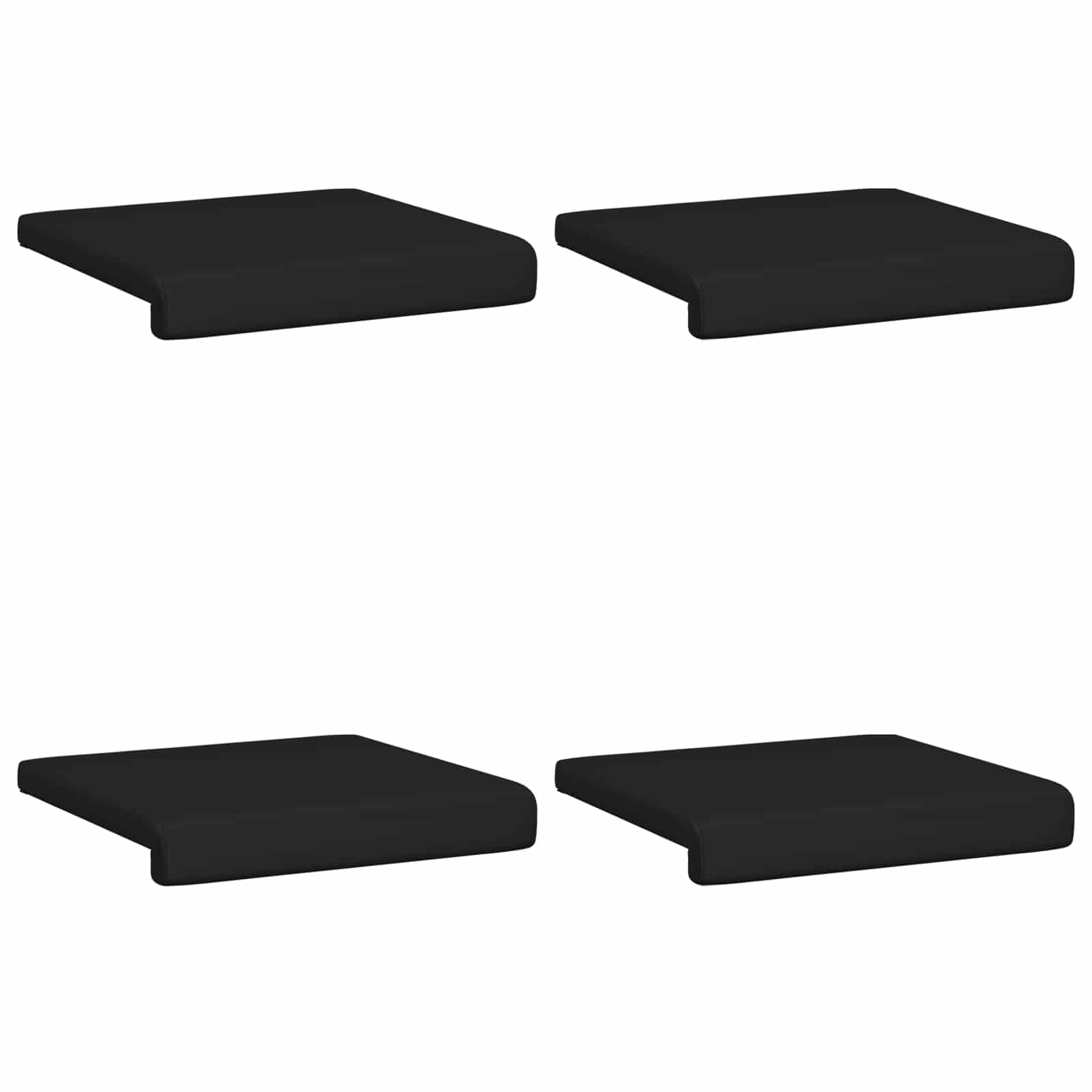 Bankkussen 4 pcs Kunstleer Zwart Diepte 35 cm image 6