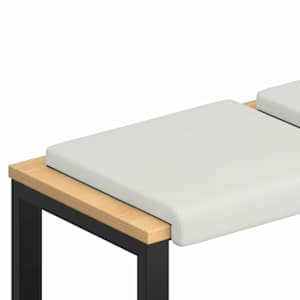 vidaXL Pingipadja 4 tk Kunstnahk Valge S&uuml;gavus 35 cm