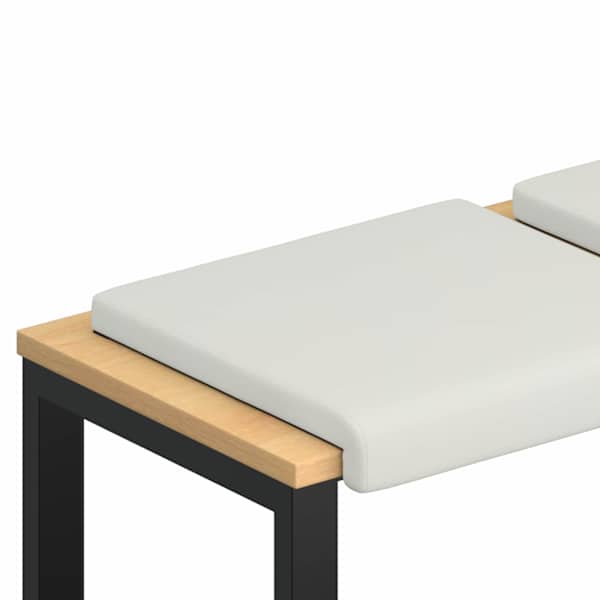 vidaXL Pingipadja 4 tk Kunstnahk Valge S&uuml;gavus 35 cm