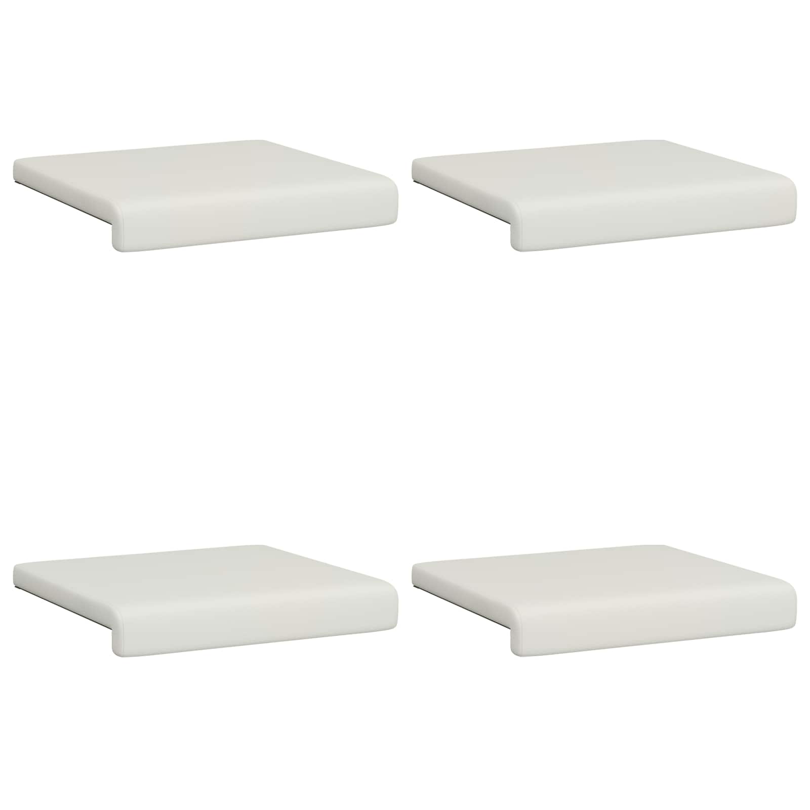 Bankkussen 4 pcs Kunstleer Wit Diepte 35 cm image 6