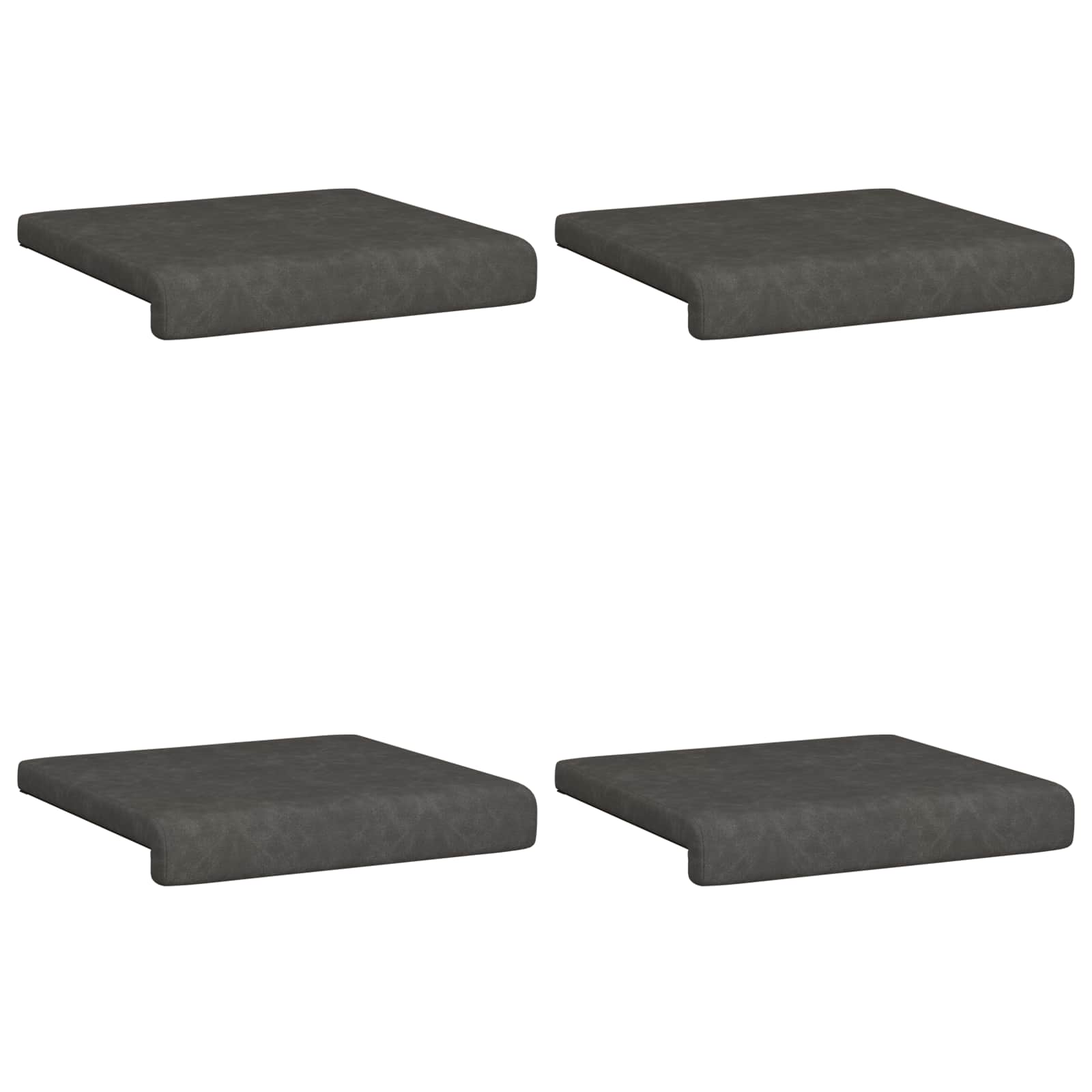 Bankkussen 4 pcs Kunstleer Zwart Diepte 35 cm image 6