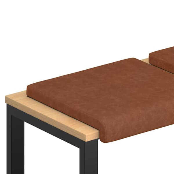 vidaXL Pingipadja 4 tk Kunstnahk Pruun S&uuml;gavus 35 cm