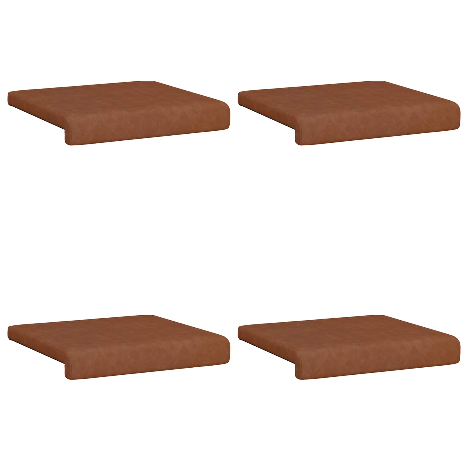 Bankkussen 4 pcs Kunstleer Bruin Diepte 35 cm image 6
