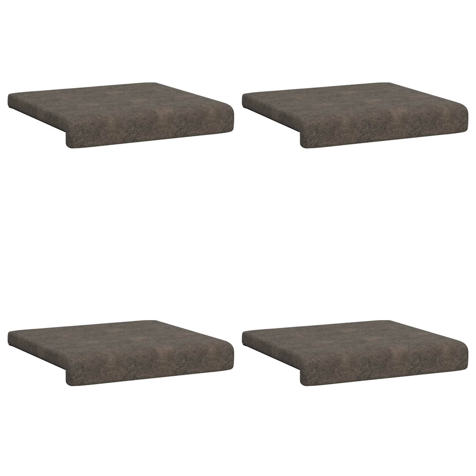 Bankkussen 4 pcs Faux Suède Stof Donkergrijs Diepte 35 cm image 6