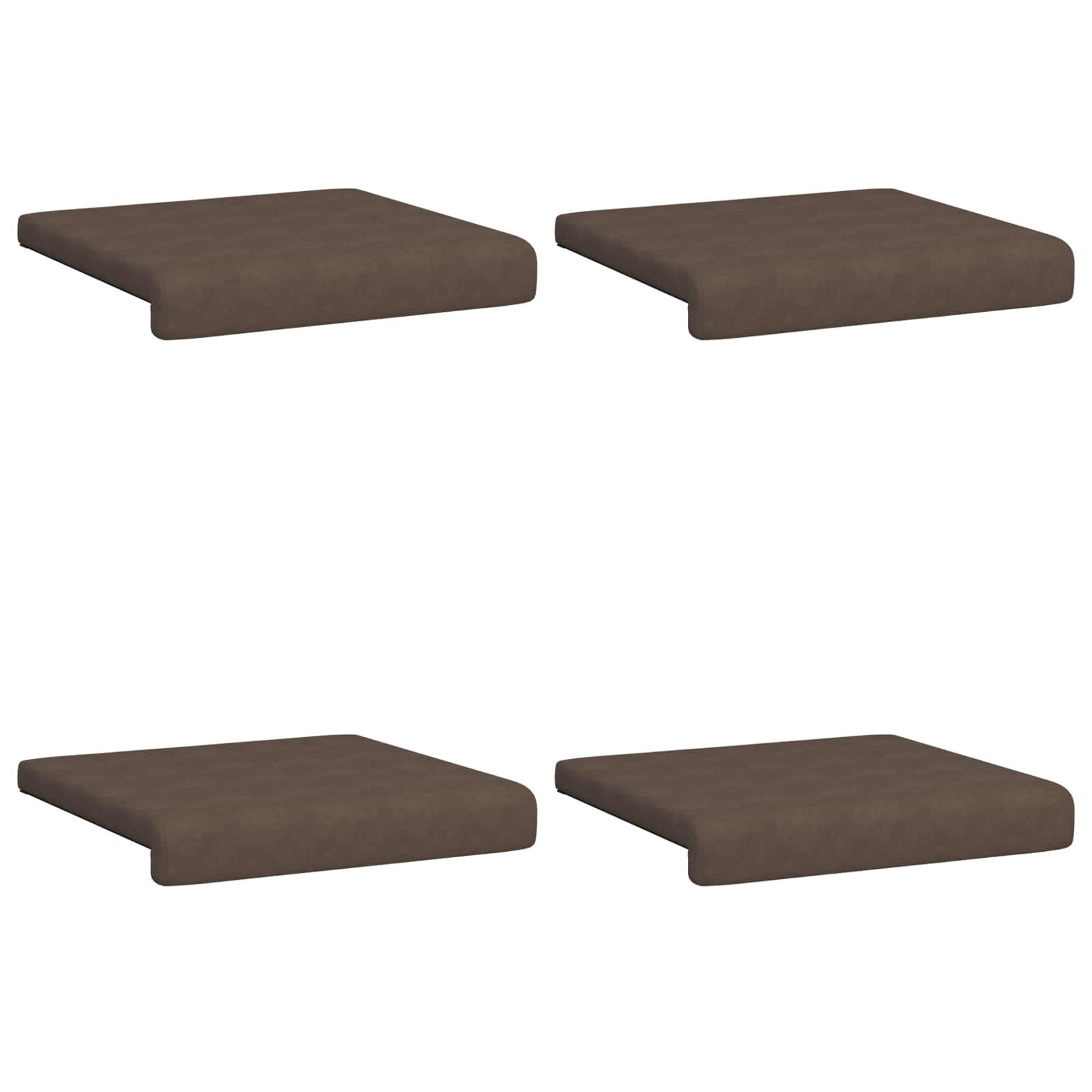 Bankkussen 4 pcs Microvezel Bruin Diepte 35 cm image 6