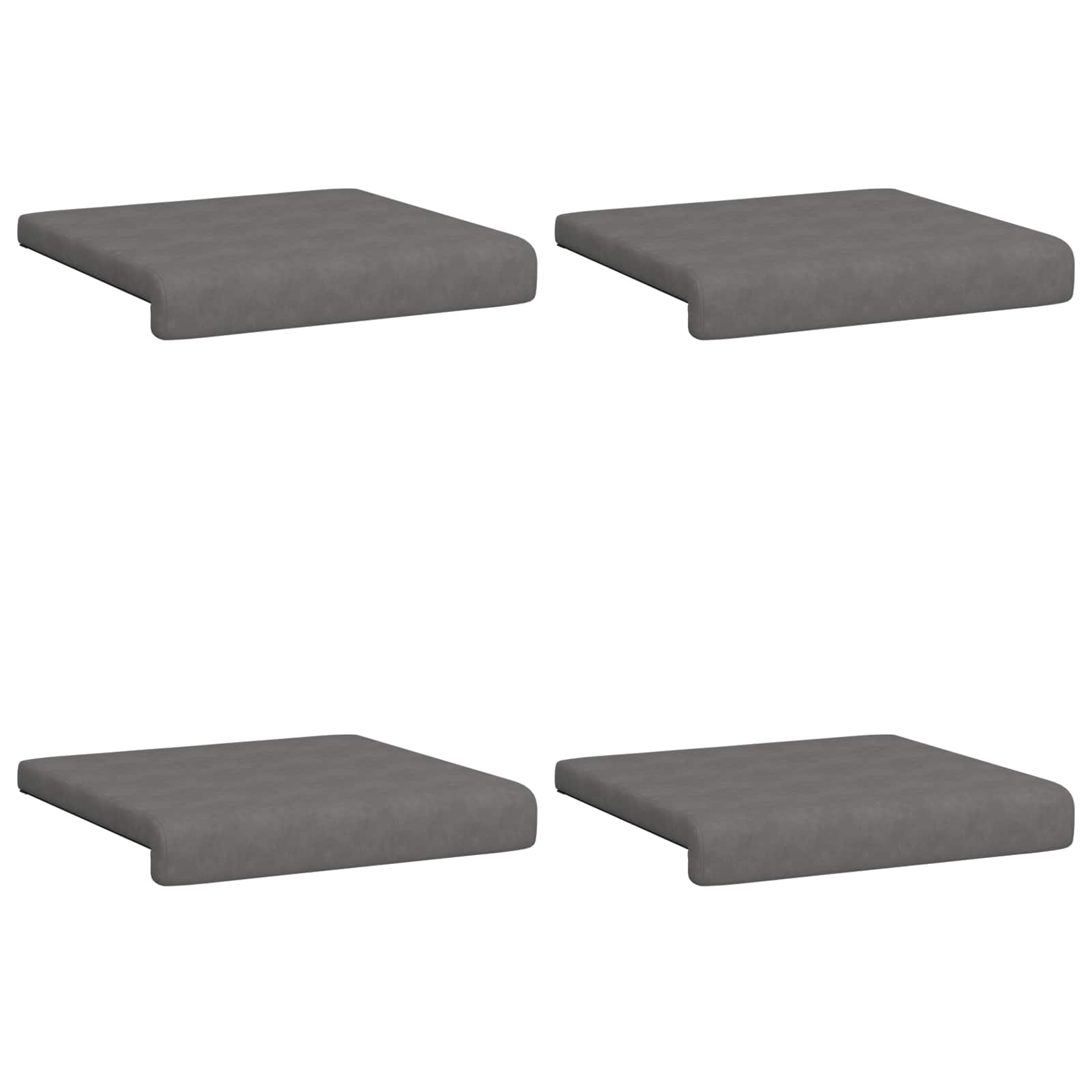 Bankkussen 4 pcs Microvezel Donkergrijs Diepte 35 cm image 6