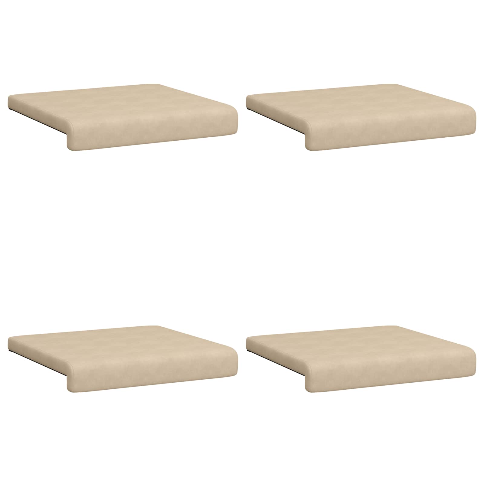 Bankkussen 4 pcs Microvezel Crèmekleurig Diepte 35 cm image 6