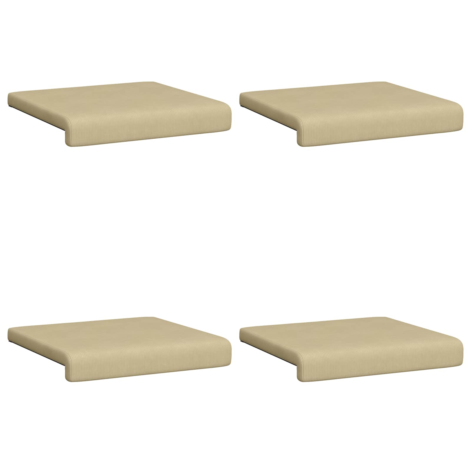 Bankkussen 4 pcs corduroy Grijs groen Diepte 35 cm image 6