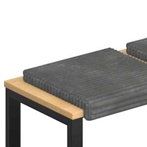 vidaXL Pingipadja 4 tk Pl&uuml;&uuml;&scaron;ist korduroy Helehall S&uuml;gavus 35 cm
