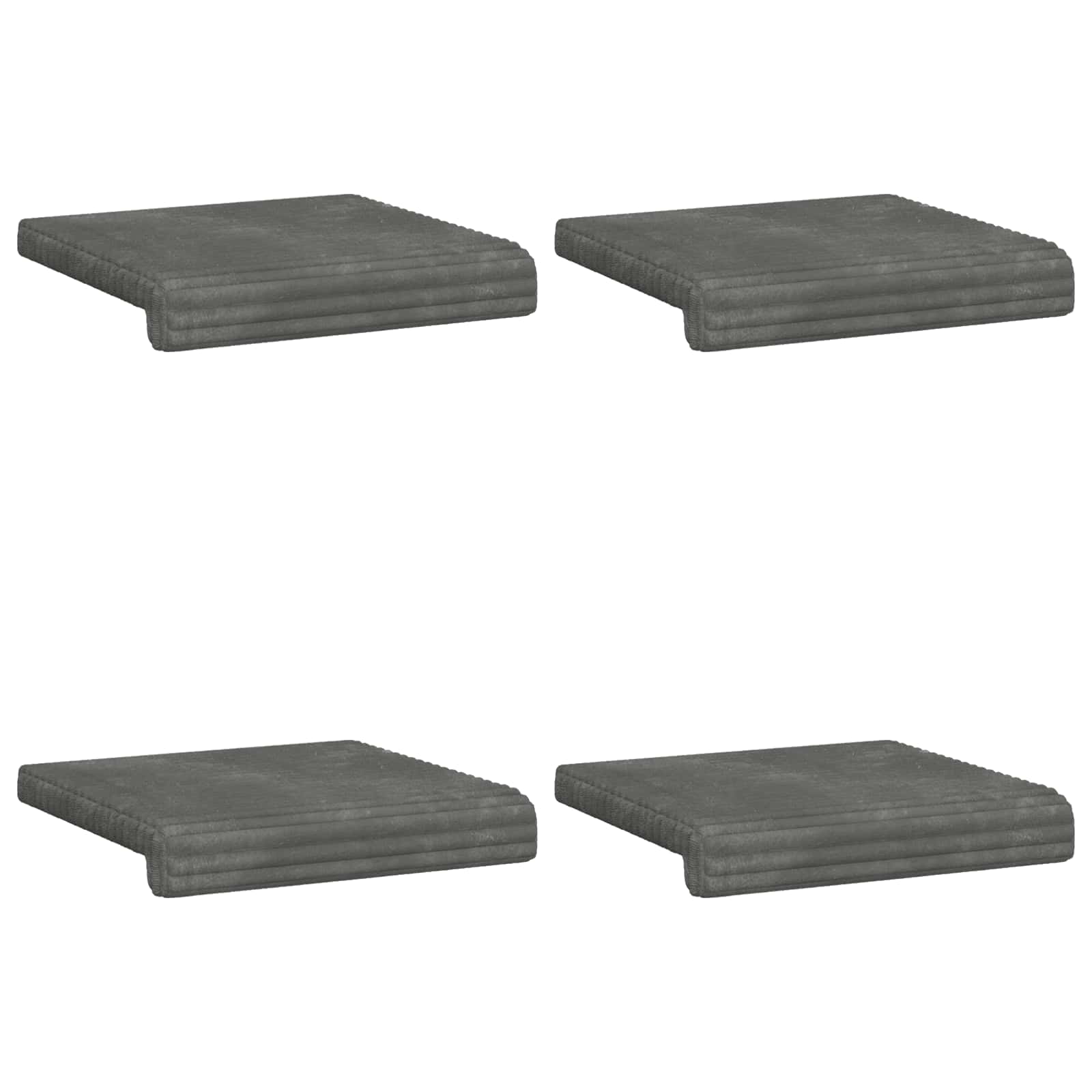 Bankkussen 4 pcs Pluche Corduroy Lichtgrijs Diepte 35 cm image 6