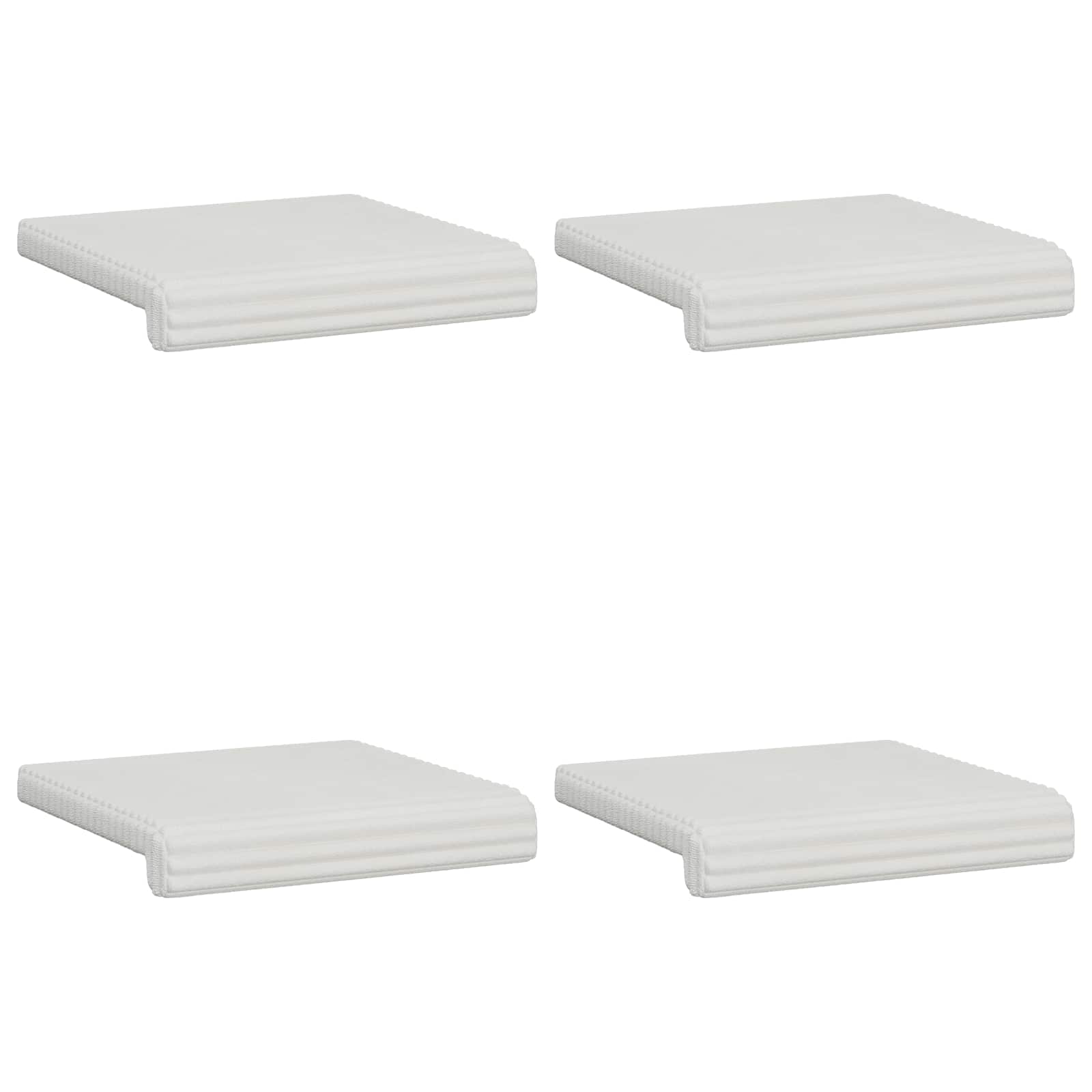 Bankkussen 4 pcs Pluche Corduroy Crèmekleurig Diepte 35 cm image 6